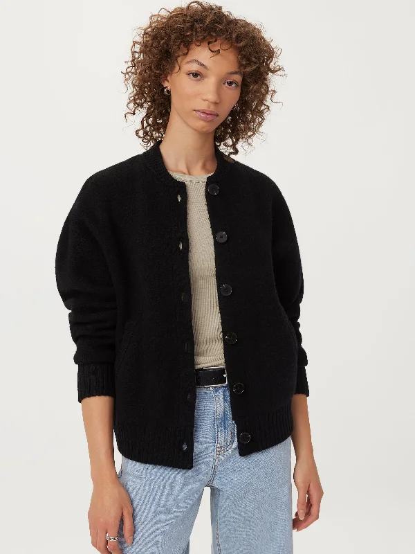 Low Price Special The Merino Wool Bomber  in Black