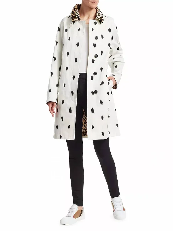 Stupidly Low Prices Carrington Animal Print Coat In White/black/brown