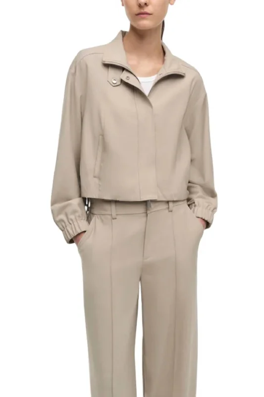 Limited Time Offer Geniveve Cropped Jacket In Sand