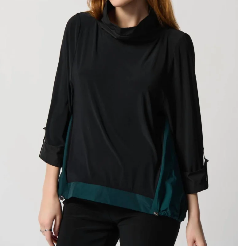 Mid - Week Surprise Jacket Top In Alpine Green Black