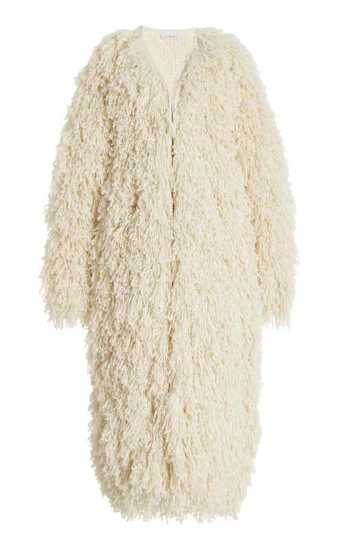 Summer Fashion Jantzen Knit Coat in Ivory Virgin Wool Cashmere Silk