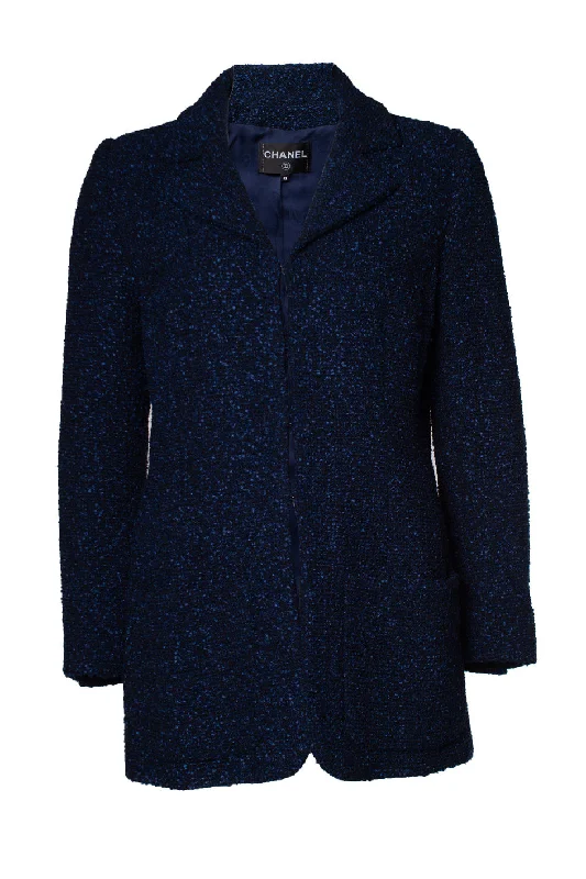 Seasonal Fashion Navy blue and black tweet jacket