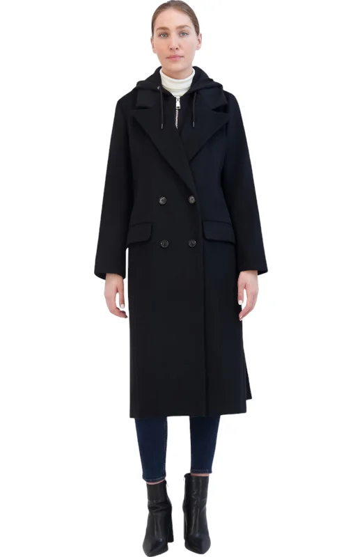 Modern Women's Fashion Rebecca Minkkoff Women's DB Wool Coat with Hoodie