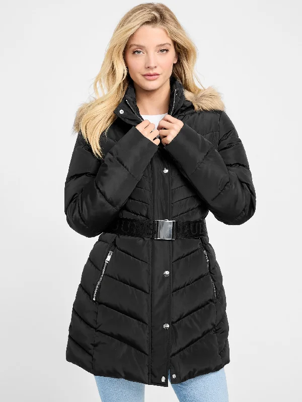 Trend Forward Women's Wear Stevie Hooded Puffer Coat