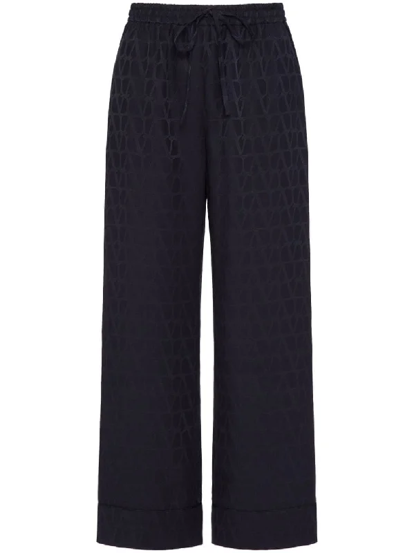 Lightweight Fabric Valentino Women's Trousers blue