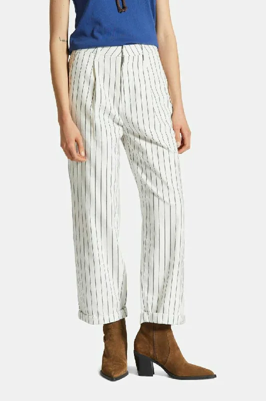 Effortless Everyday Wear Victory Trouser Pant - Off White/Black