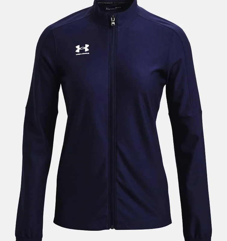 Holiday Glam Women's Challenger Track Jacket In Midnight Navy/white