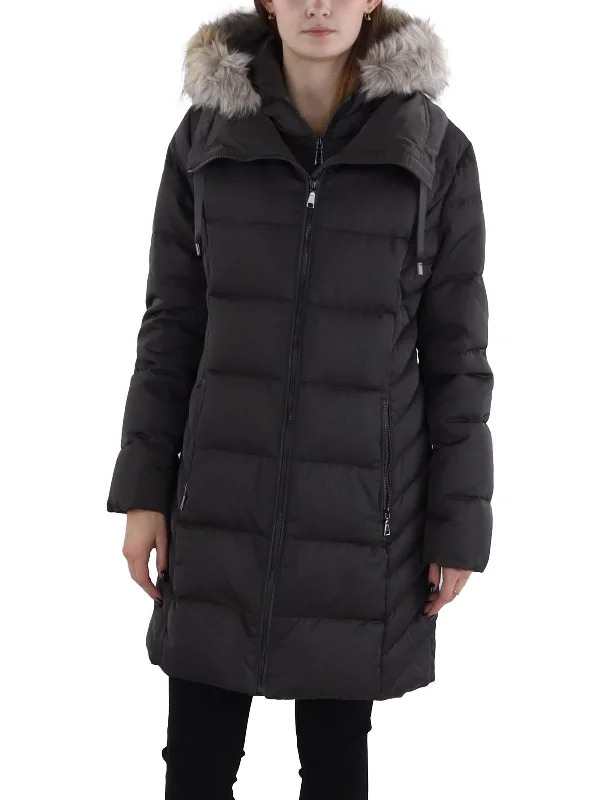 Athleisure Wear Promotion Womens Faux Fur Parka Puffer Jacket