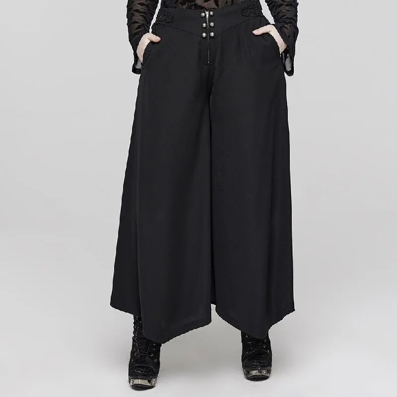 Subtle Sophistication Women's Plus Size Punk Zipper Straight Pants